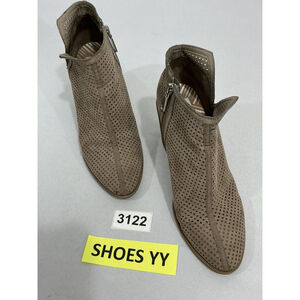 Womans DV Size 9 Beige Vented Zip Cut Out Block Heel Booties